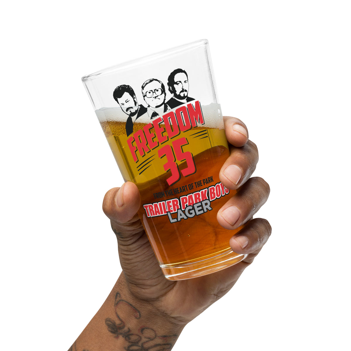 F35 PINT GLASS