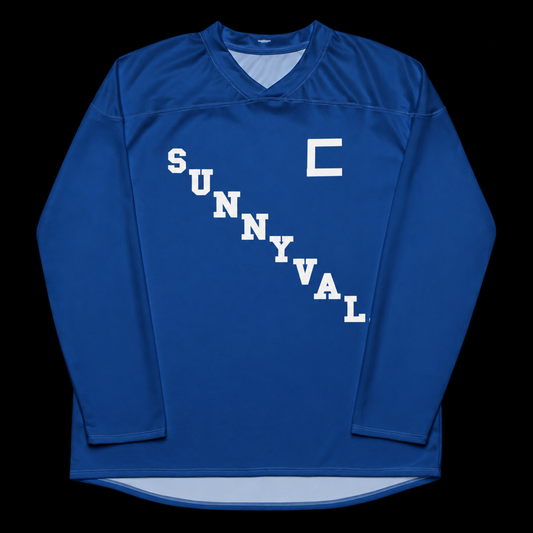 SUNNYVALE JERSEY on a black background