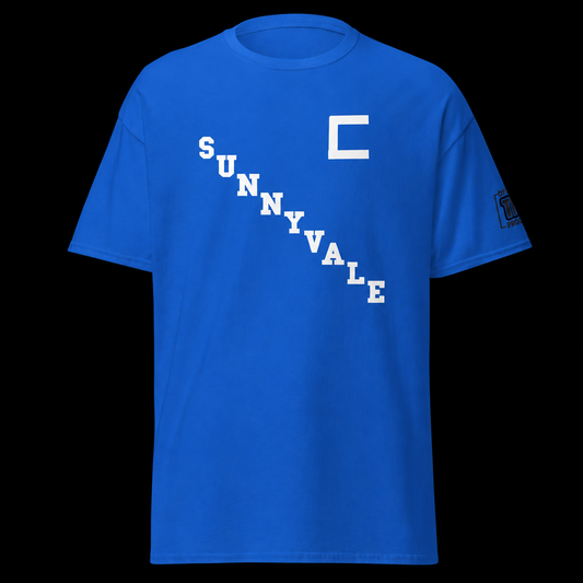 Sunnyvale Jersey Graphic-T on a black background