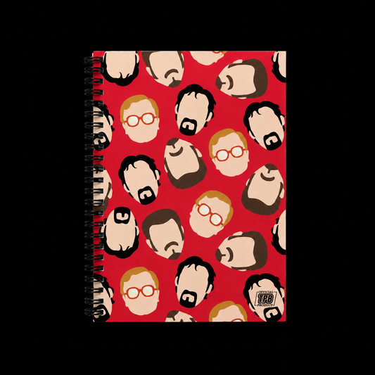 TPB Collage Notebook on a black background