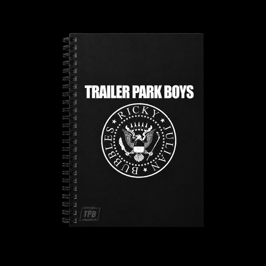 TPB Notebook on a black background
