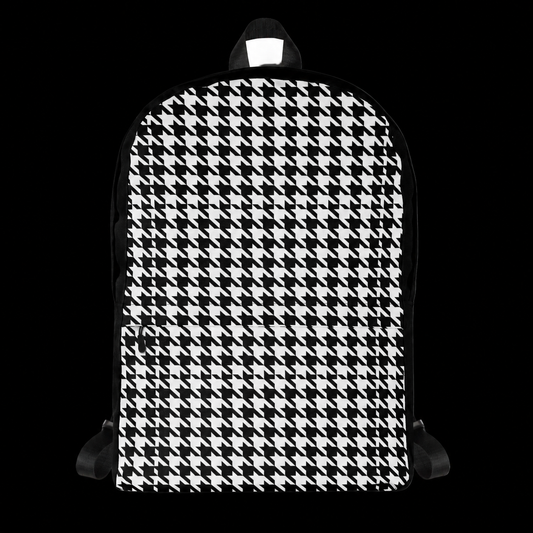 Houndstooth Backpack on a black background