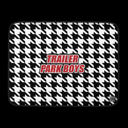 Houndstooth Laptop Sleeve on a black background