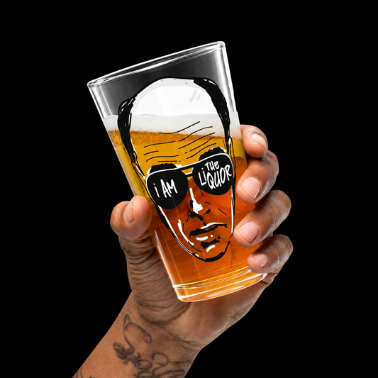 I AM THE LIQUOR on a black background
