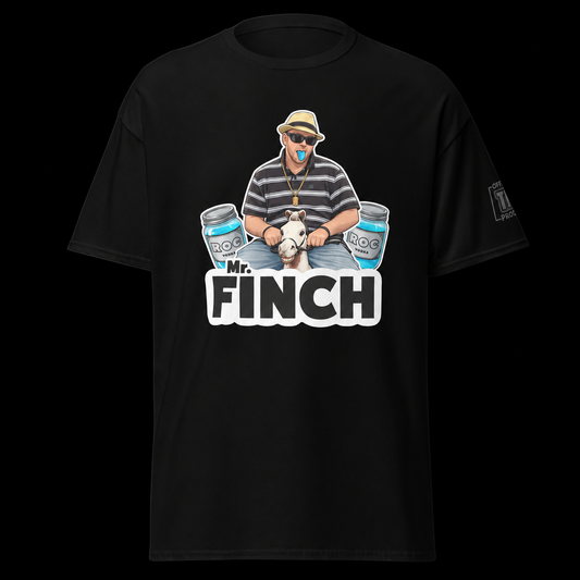 Mr. Finch ROC PILE shirt on a black background